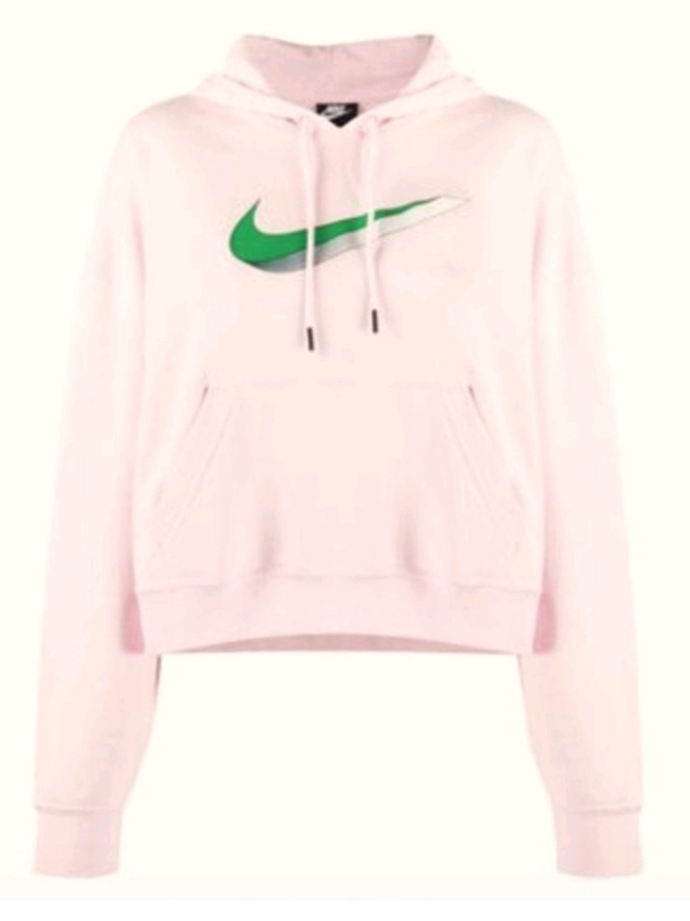 NIKE × Icon Clash Logo Print Pink Green Hoodie XL